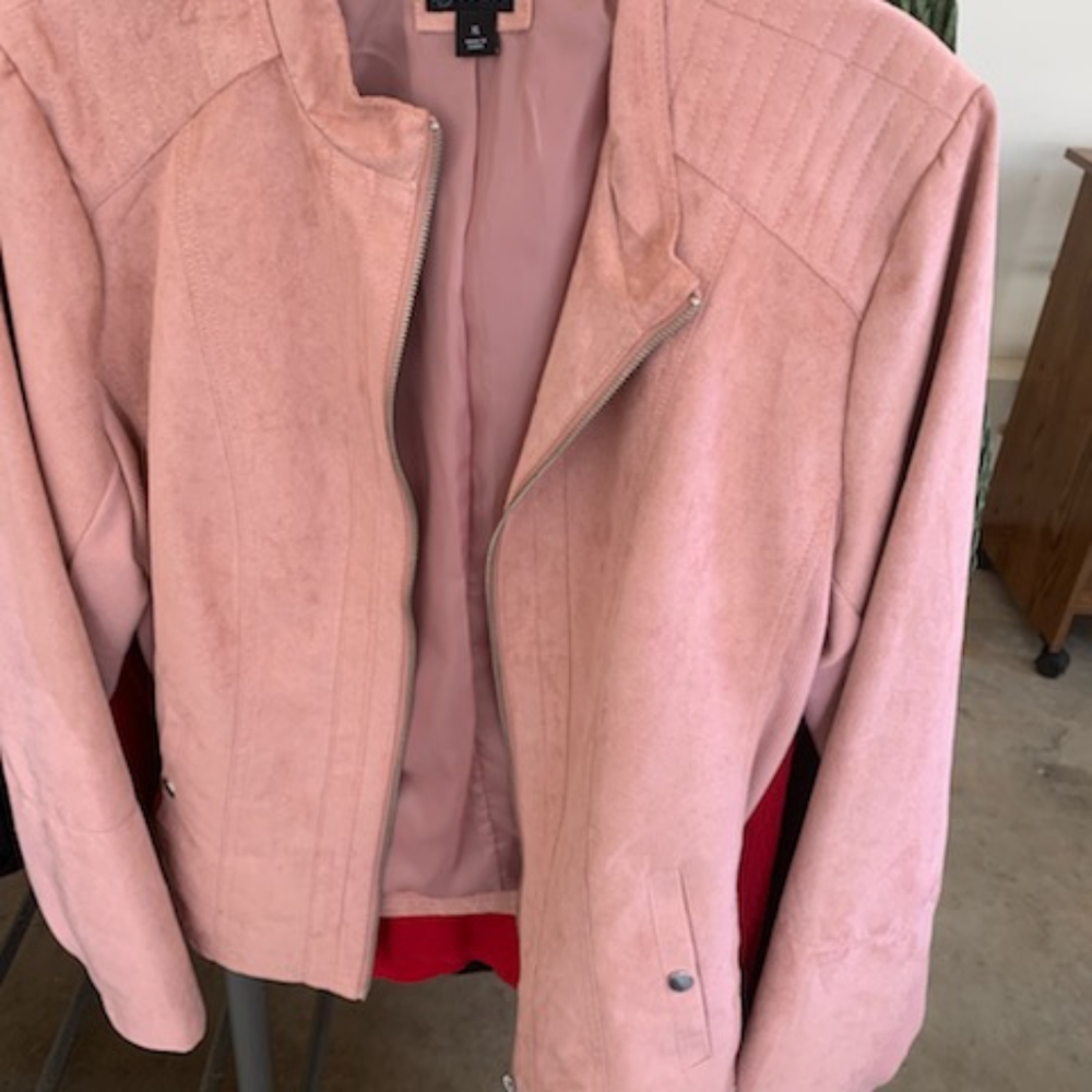 Pink suede jacket